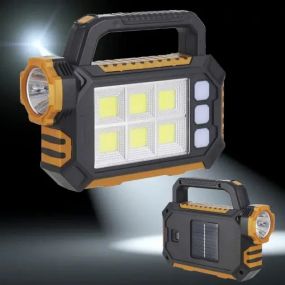 Ручной фонарь HS-8029 на солнечной батарее мощный LED фонарик 3 режимами освещения