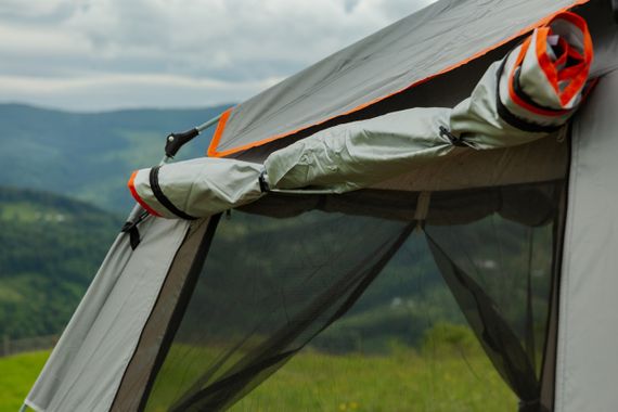 Палатка туристическая 2 человека 200*200*145 см, серый | Зображення 5