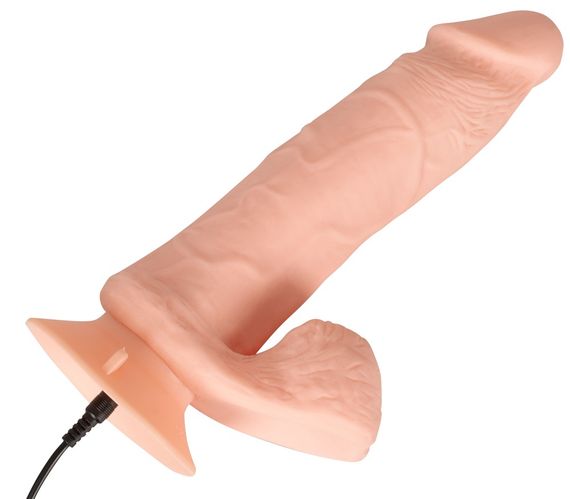 Вібратор - Nature Skin Bendable RC Vibrator with Balls | Зображення 3