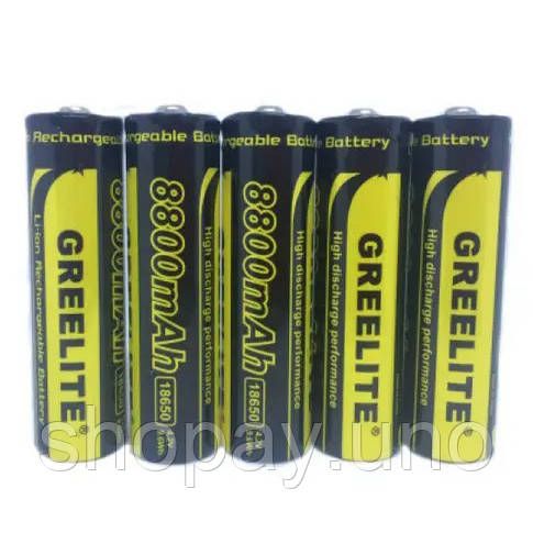 Акумулятор (1шт) 18650 Greelite 4.2V 9.6Wh Li-ion батарейка для ліхтарика ZA-13 | Зображення 3