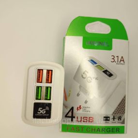 Зарядное устройство на 4 USB ORIGINAL 3.14 5G FAST CHARGER (500)