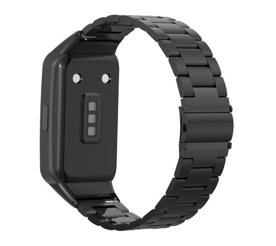 Металлический ремешок Mijobs для фитнес браслета Huawei Honor Band 6 - Black | Зображення 1