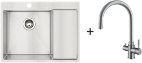 Мийка BR 62x50 Left + Змішувач SKС 90 ST Inox 8213.401.0004