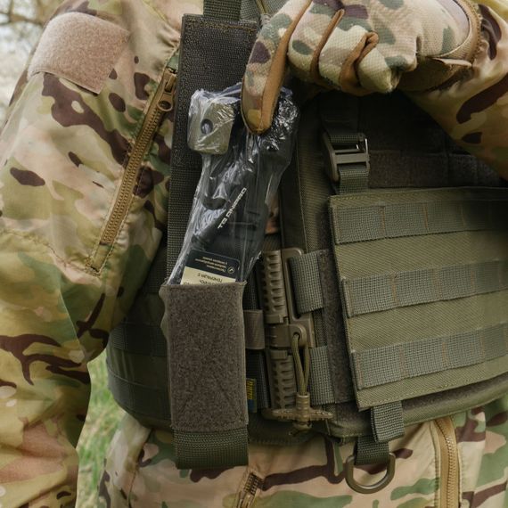 Підсумок під турнікет відкритого типу з кріпленнями для тактичних ножиць та маркера хакі | Зображення 8