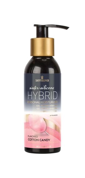 Змазка водно-силіконова Sensuva Hybrid Cotton Candy (125 мл) без цукру, можна для оральних пестощів