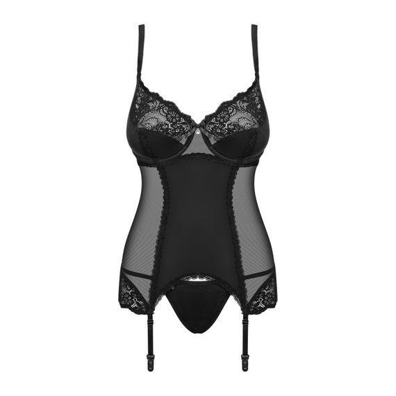 Комплект Obsessive Amallie корсет та стрінги L/XL | Зображення 4