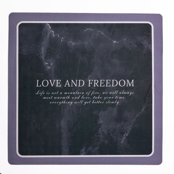 Килимок для ванної кімнати Love and freedom 58*58 см діатомітовий HP-42-10