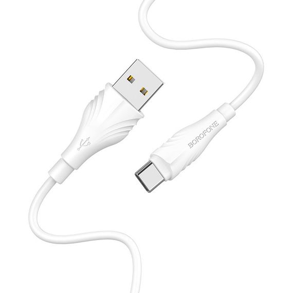 Дата кабель Borofone BX18 Optimal USB to Type-C (2m) Білий | Зображення 3