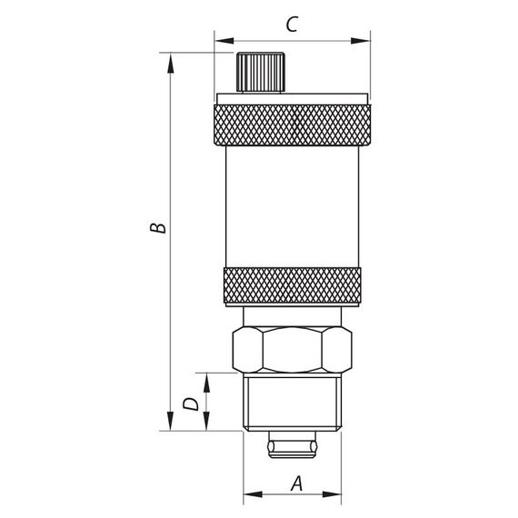 Відведення повітря автоматичне пряме зі зворотним клапаном 1/2" Koer KR.1254 (KR2667) | Зображення 2