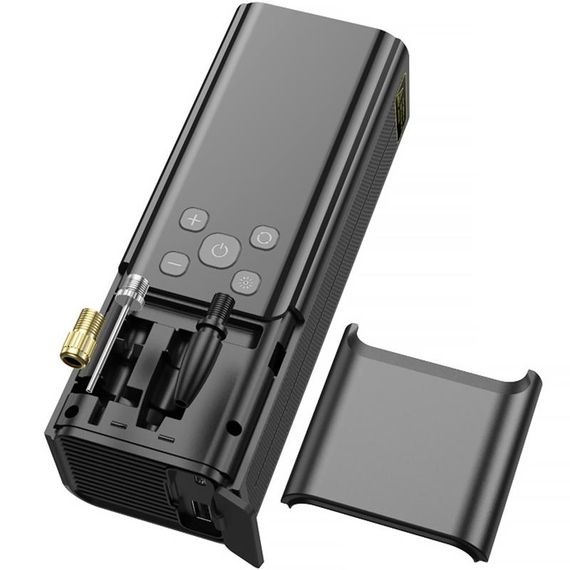 Автомобільний насос Hoco ZP7 Maddy smart (5000 mAh) Black | Зображення 4