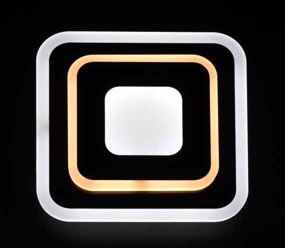 Сучасний квадратний світильник стельовий LED для кімнати кухні ванної 26129 Чорний 4х30х30 см. | Зображення 2