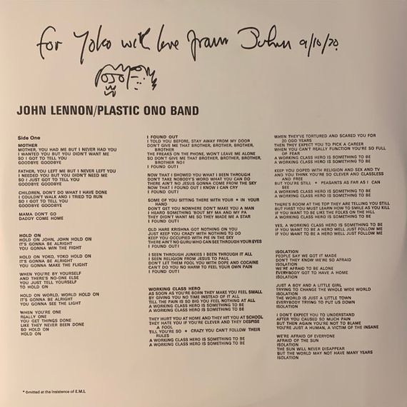 Вінілова платівка John Lennon, Plastic Ono Band – John Lennon / Plastic Ono Band [2LP] | Зображення 3