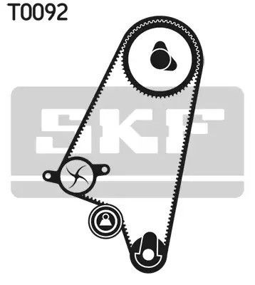 Помпа + комплект ременя ГРМ CHEVROLET SPARK, DAEWOO MATIZ, SKF (VKMC90001) | Зображення 1