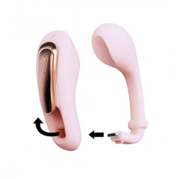 Вібратор в трусики з дистанційним керуванням Qingnan No.6 Wireless Control Beige, рожевий Sex Aura | Зображення 1