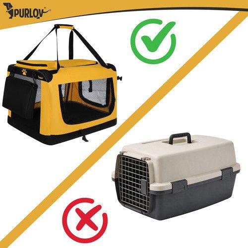 Сумка-переноска Purlov 27480 для собак і котів до 25 кг 60×42x44 см, складна з металевим каркасом | Зображення 9