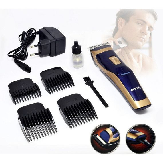 Профессиональная машинка для стрижки волос с насадками Gemei GM-6005, Триммер VE-563 для висков | Зображення 3