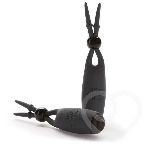 Вібруючі затискачі для сосків "солодке катування", Черный