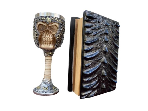 Подарунковий набір Келих 3D Череп у Шоломі та Блокнот 3D «Книга тіней і Глубін» | Зображення 1