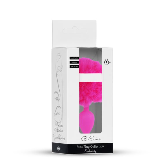 Анальна пробка - Bunny Tail Silicone Pink Plug Pink | Зображення 6