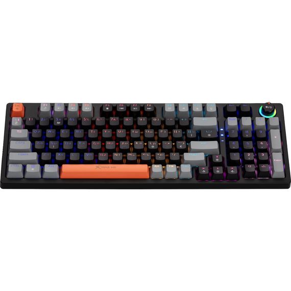 Клавіатура Xtrike ME GK-987 RGB Mechanical USB UA Black/Grey (GK-987GGRUA) | Зображення 1