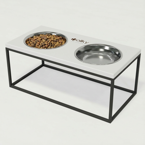 Миски на подставке для больших собак Hollky Base XL20 (2 × 1,8 л) BXL20-522620-GRWH