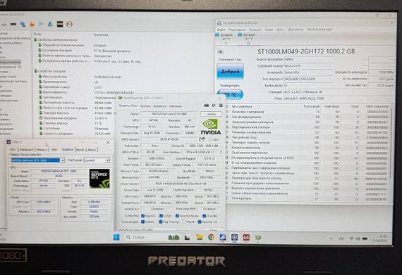 Игровой ноутбук Acer Predator Helios 300 / 15.6" (1920x1080) IPS / Intel Core i7-7700HQ (4 (8) ядра по 2.8 - 3.8 GHz) / 16 GB DDR4 / 256 GB SSD + 1000 GB HDD / nVidia GeForce GTX 1060, 6 GB GDDR5, 192-bit / WebCam б/у | Зображення 7