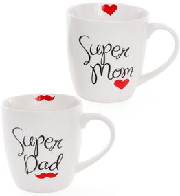 Кружка порцелянова "Моя супер сім'я" 520мл ( "Super Dad"&"Super Mom")