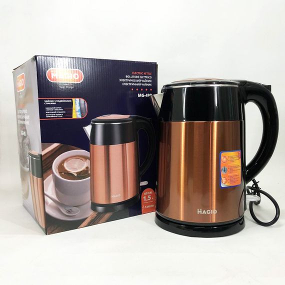 Хороший електричний чайник MAGIO MG-490 / Тихий електричний чайник / TM-274 Чайник електро | Зображення 9