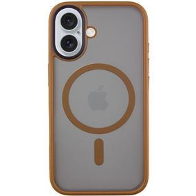 TPU+PC чохол Metal Buttons with MagSafe для Apple iPhone 16 (6.1") Золотий