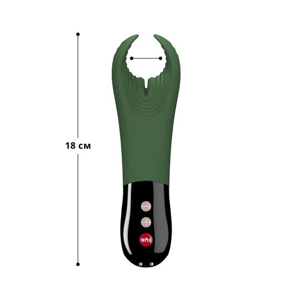 Вибратор для пениса Fun Factory MANTA moss green/black, подходит для парных игр sexstyle | Зображення 1