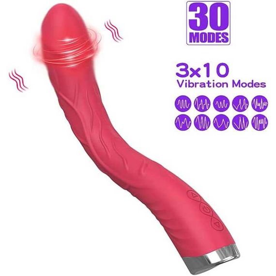 Вигнутий вібратор для стимуляції точки G 30 режимів | Зображення 5