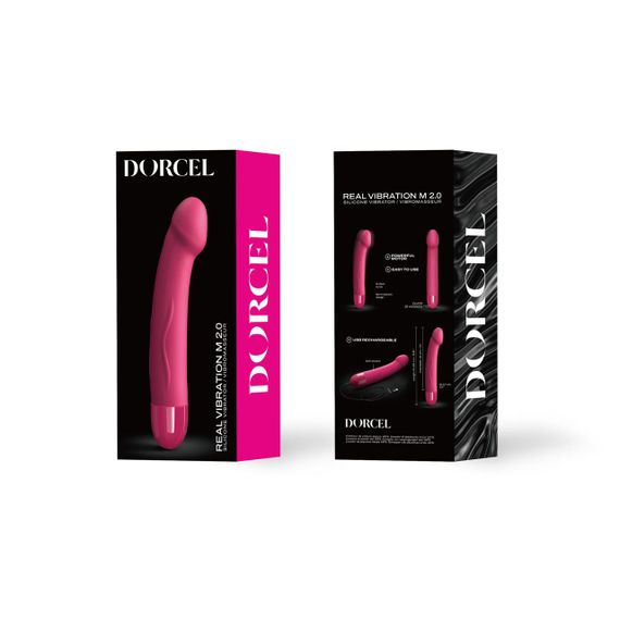 Вибратор Dorcel Real Vibration M Magenta 2.0, диам 3,7см, перезаряжаемый, для точки G | Зображення 3