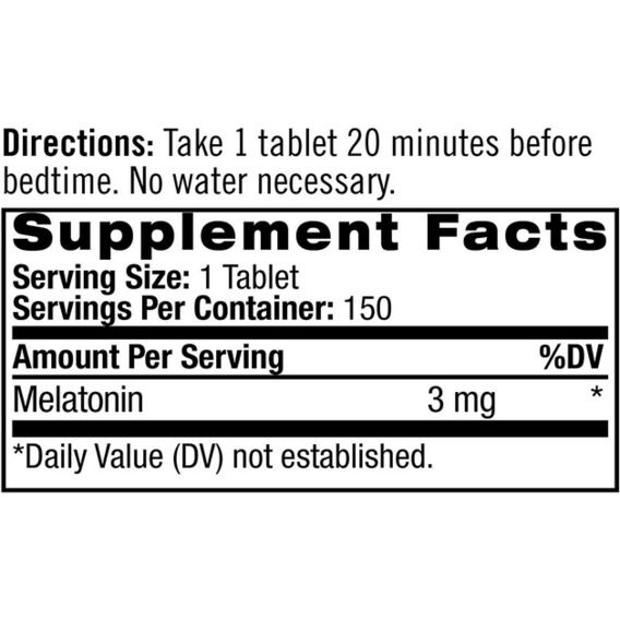 Мелатонін для сну Natrol Melatonin Fast Dissolve 3 mg 150 Tabs Strawberry Flavor | Зображення 1