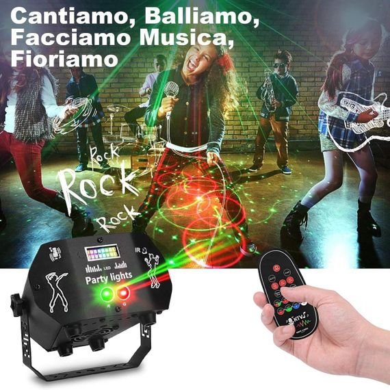 Світильник дископрожектор Nauotk з дистанційним керуванням, 60 режимів RGB, керування музикою і стробоскоп | Зображення 2