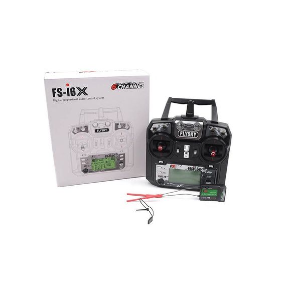 Пульт керування FlySky FS I6X із приймачем на 10 каналів 2.4GHz AFHDS 2A FS-I6X + FS-IA10B | Зображення 1