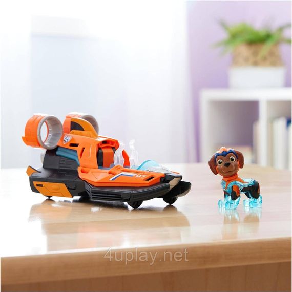 Щенячий Патруль Мегакіно 2023: Катер та фігурка Зуми. Paw Patrol Zuma Mighty Movie Hovercraft. Світло, звук | Зображення 3