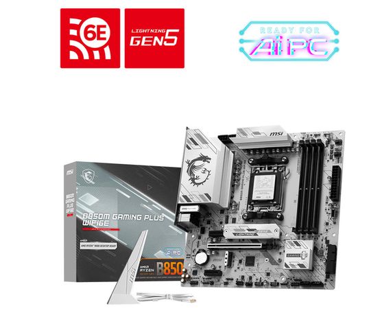 Материнcкая плата MSI B850M GAMING PLUS WIFI6E sAM5 B850 4xDDR5 M.2 HDMI DP WiFi BT mATX 911-7E81-001 | Зображення 5