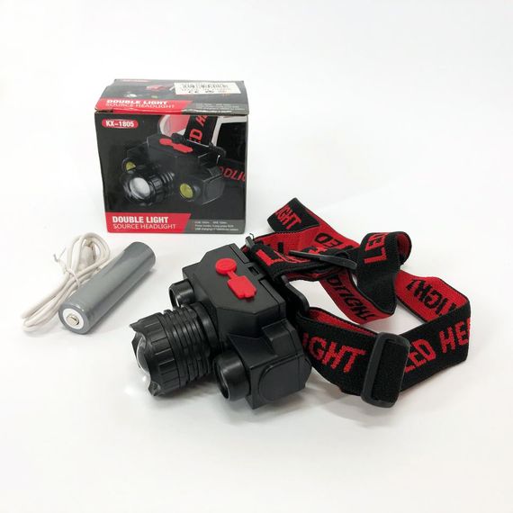 Фонарь налобный Bailong BL-1805 COB XPE аккумуляторный, фонарь на голову для рыбалки, надежный налобный | Зображення 8