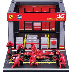 Игровой набор формулы один "Pit Pass Ferrari SF-24" Bburago 18-36862 (#16)