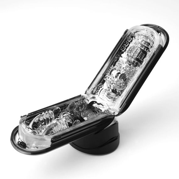 Вібромастурбатор Tenga Flip Zero Electronic Vibration Black, змінна інтенсивність, розкладний Sex Aura | Зображення 3