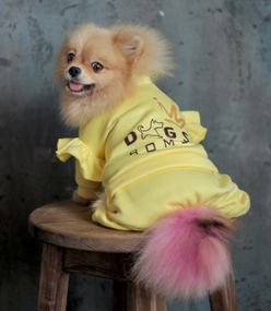 Костюм трьохнитка рюша жовтий D-165