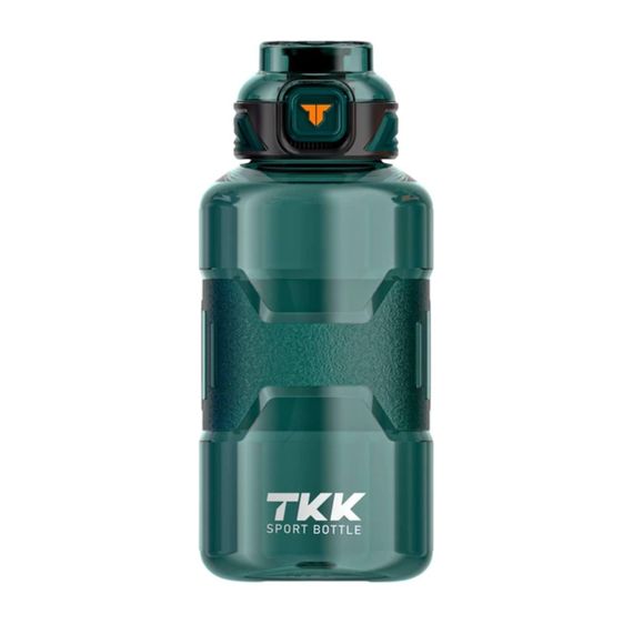 Спортивна пляшка TKK 1500 мл (1.5 л) — Зелена Tritan BPA-free, ударостійка еко-пляшка з антиковзкою вставкою | Зображення 1