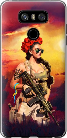 Чехол на LG G6 Украинка с оружием "5316u-836-17620"