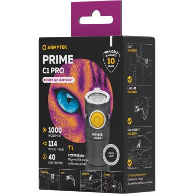 Фонарь Armytek Prime C1 Pro Marnet USB White (F07901C) | Зображення 8