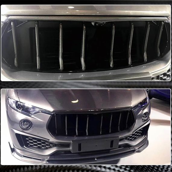 Накладка на решетку радиатора (для Base/S, карбон) для Maserati Levante 2016- гг | Зображення 2