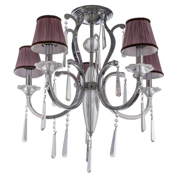 Люстра потолочная с абажуром E14 60W CH (BCL-306S/5)