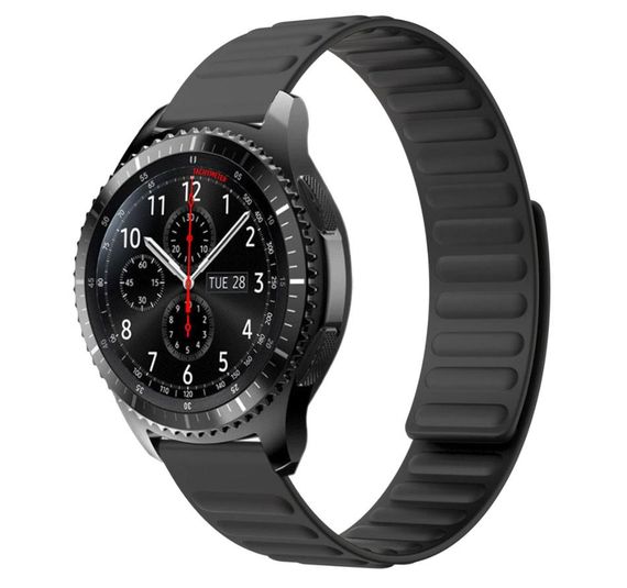 Силиконовый магнитный ремешок Primolux Magnet для часов Samsung Gear S3 Classic SM-R770 / Frontier S3 - Black