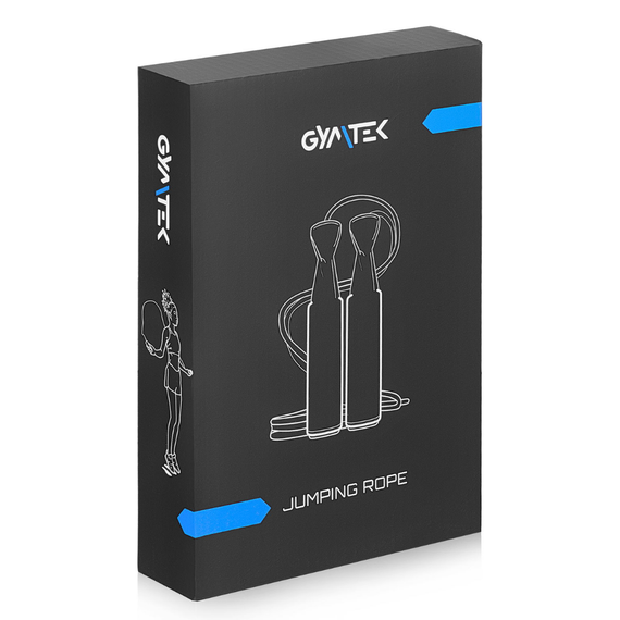 Скакалка Gymtek швидкісна з підшипниками чорна | Зображення 5