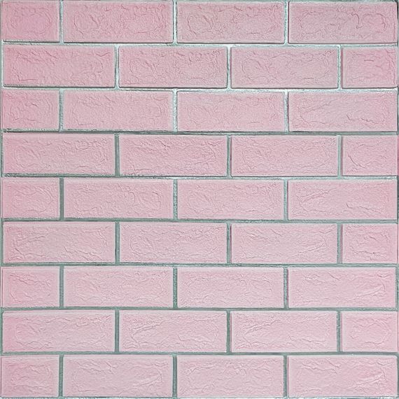 Панель стеновая 70*70cm*5mm розовий кирпич с серебром (D) SW-00001501