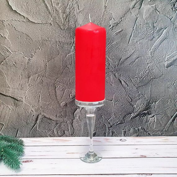 Свічка столова циліндр Bispol AURA Candles sw60/150-030 Червонй | Зображення 6